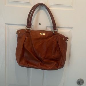 J Crew Brown Leather Handbag large